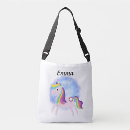 Cute little unicorn tragetaschen mit langen trägern