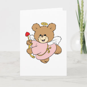 cute little valentine cupid teddy bear design feiertagskarte