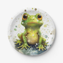 Cute little watercolor frog