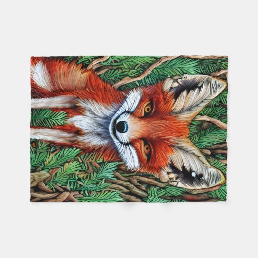 Cute Little wilderness Fox Fleecedecke (Vorderseite (Horizontal))