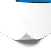 Cute little yellow submarine in blue water poster (Ecke)