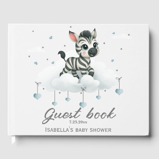 cute little zebra  gästebuch (Vorderseite)