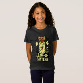 Cute “Llam-O-Lantern” Kids Halloween T-Shirt (Vorne ganz)