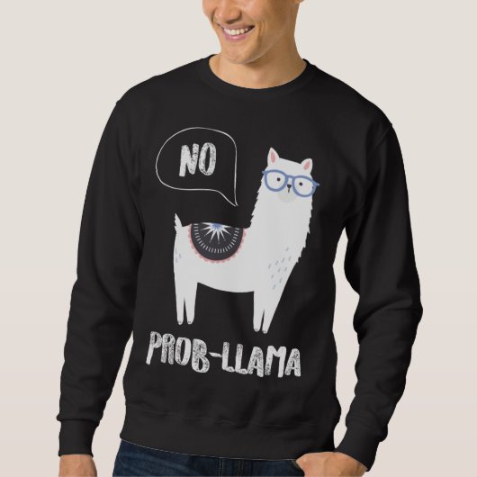 Cute Llama Alpaca Prob Llama Farm Animals Sweatshirt (Vorderseite)