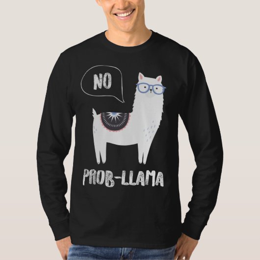 Cute Llama Alpaca Prob Llama  Farm Animals T-Shirt (Vorderseite)