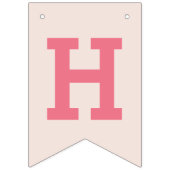 Cute Llama Baby Kids Birthday Pink bunting banner (Zweite Fahne)