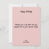 Cute Llama Birthday Card (Rückseite)