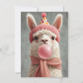 Cute Llama Birthday Card (Vorderseite)
