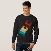 cute llama for llama and alpaca retro sweatshirt (Vorne ganz)