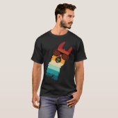 cute llama for llama and alpaca  retro T-Shirt (Vorne ganz)