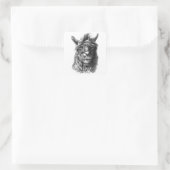 Cute Llama Quadratischer Aufkleber (Tasche)