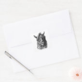 Cute Llama Quadratischer Aufkleber (Umschlag)