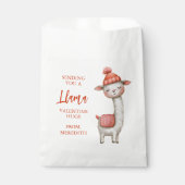 Cute Llama Valentine's Day Treat Sack, Valentine Geschenktütchen (Vorderseite)