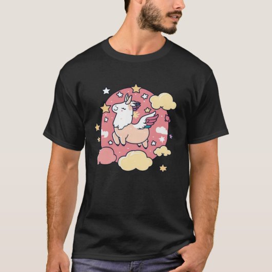 Cute Llamacorn Design Alpaca Llama T-Shirt (Vorderseite)
