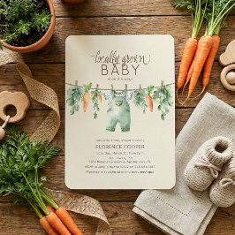 Cute Locally Grown Baby Shower Invitation Einladung