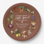 Cute Locally Grown Little Sprout Baby Shower Pappteller (Vorderseite)