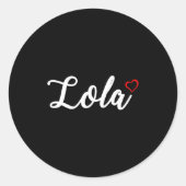 Cute Lola Lover Gift For Women Grandma Christmas Runder Aufkleber (Vorderseite)