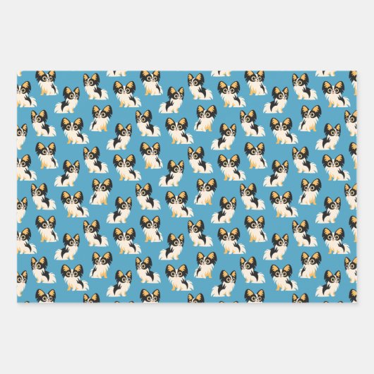 Cute Long-Haired Chihuahuas Geschenkpapier Set (Vorderseite)