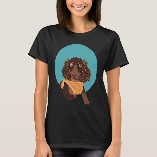 Cute Long Haired Dachshund T-Shirt (Vorderseite)