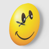 cute looking at you emoji große wanduhr (Winkel)