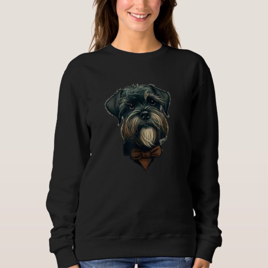Cute looking Dog with Beard for Dogs Sweatshirt (Vorderseite)
