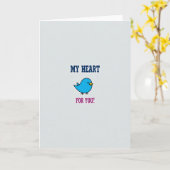 Cute Love Bird Heart Card Karte (Gelbe Blume)