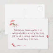 Cute Love Birds Postcard | Shared Future & Growth Postkarte (Vorne/Hinten)