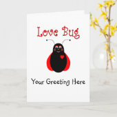 Cute Love Bug Ladybug Greeting Card Karte (Gelbe Blume)