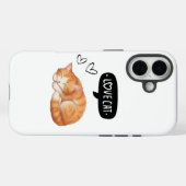 Cute Love Cat Sleeping Kitten Phone Case (Rückseite (Horizontal))