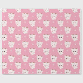 Cute Love Cow Geschenkpapier (Flach)