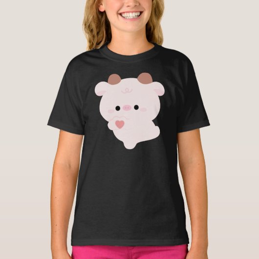 Cute Love Cow T-Shirt (Vorderseite)