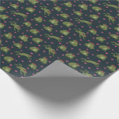Cute Love Frogs Wrapping Paper Roll Geschenkpapier (Ecke)