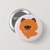 Cute Love German Shepherd Puppy Button (Vorne & Hinten)