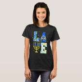 Cute LOVE Hanukkah Decorations Dreidel Menorah Cha T-Shirt (Vorne ganz)