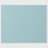 Cute Love Heart Circles Teal Blue Modern Pattern Geschenkpapier (Flach)