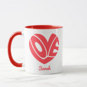 Cute Love Heart Coffee Mug Tasse (Links)