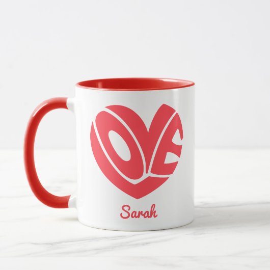 Cute Love Heart Coffee Mug Tasse (Links)