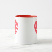Cute Love Heart Coffee Mug Tasse (Zentrum)