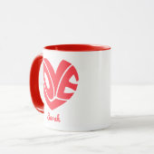 Cute Love Heart Coffee Mug Tasse (Vorderseite Links)