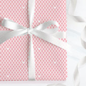 Cute Love Heart Lattice Mesh Pretty Pink Birthday Geschenkpapier