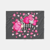 Cute Love Heart Pattern For Her Nk Valentines Gnom Fleecedecke (Vorderseite (Horizontal))