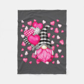 Cute Love Heart Pattern For Her Nk Valentines Gnom Fleecedecke (Vorderseite)