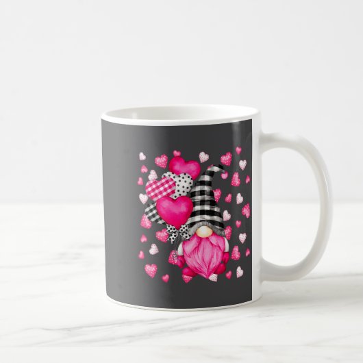 Cute Love Heart Pattern For Her Nk Valentines Gnom Kaffeetasse (Rechts)