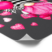 Cute Love Heart Pattern For Her Nk Valentines Gnom Poster (Ecke)