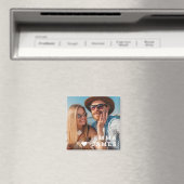Cute Love Heart Photo Couples Personalized Names Magnet (In Situ (Geschirrspüler))