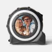 Cute Love Heart Photo Couples Personalized Names Maßband (Vorderseite)
