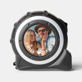 Cute Love Heart Photo Couples Personalized Names Maßband