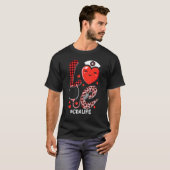 Cute Love Heart Stethoscope CNA Nurse Life Valenti T-Shirt (Vorne ganz)