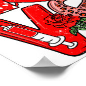 Cute Love Heart Stethoscope Phlebotomist Life Vale Poster (Ecke)