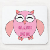Cute Love Message Owl Mousepad (Vorne)
